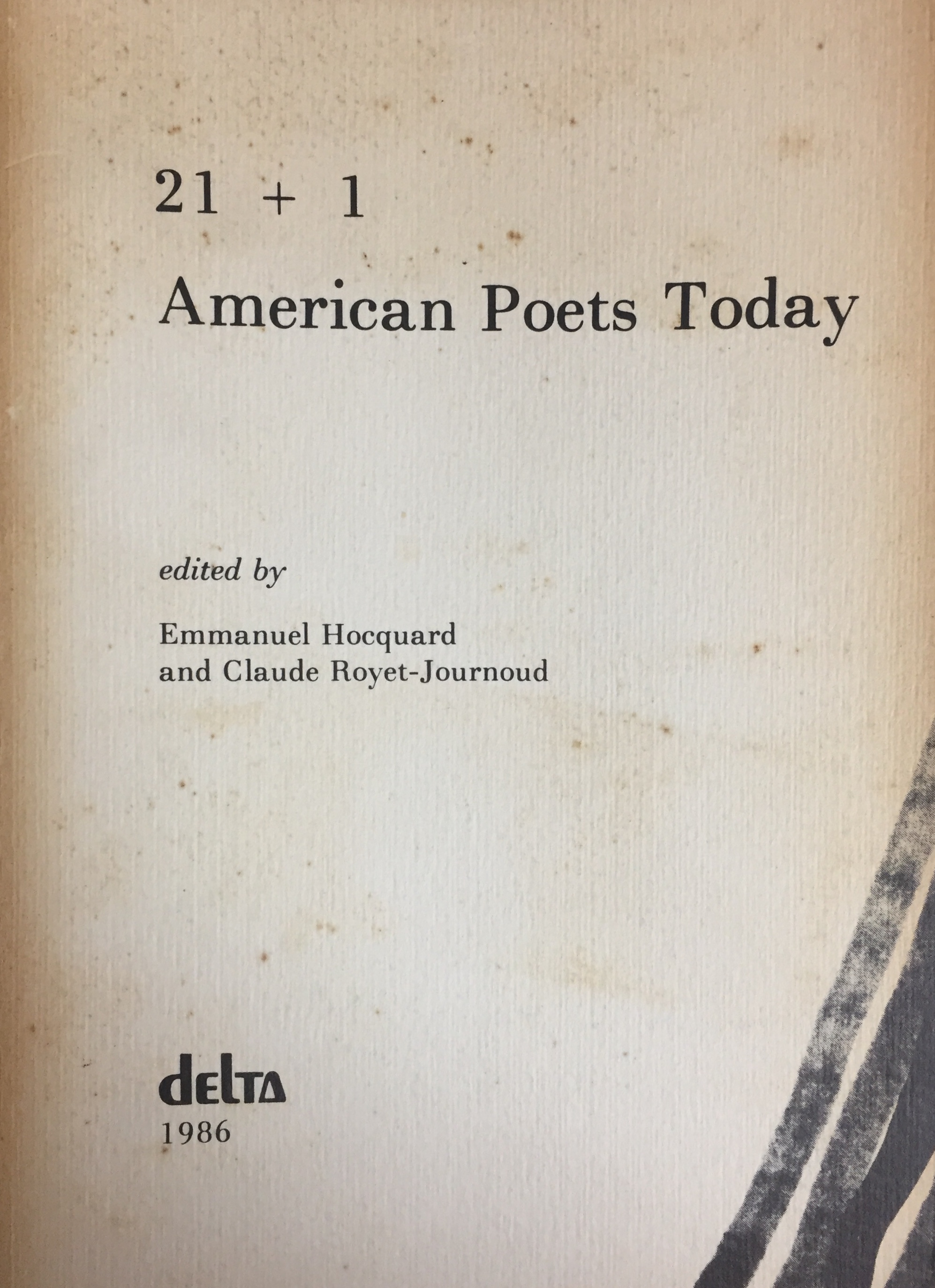 21 + 1 American Poets Today